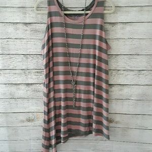 LOGO by Lori Goldstein Asymetrical Hem Tunic